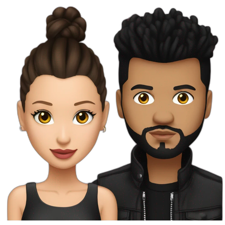 the weeknd and bella hadid emoji