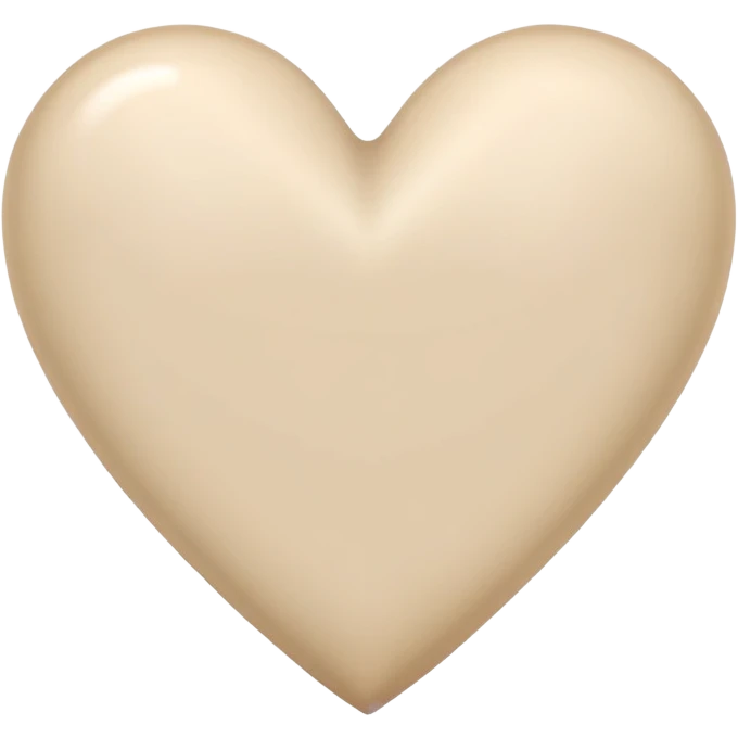 Pale beige heart emoji