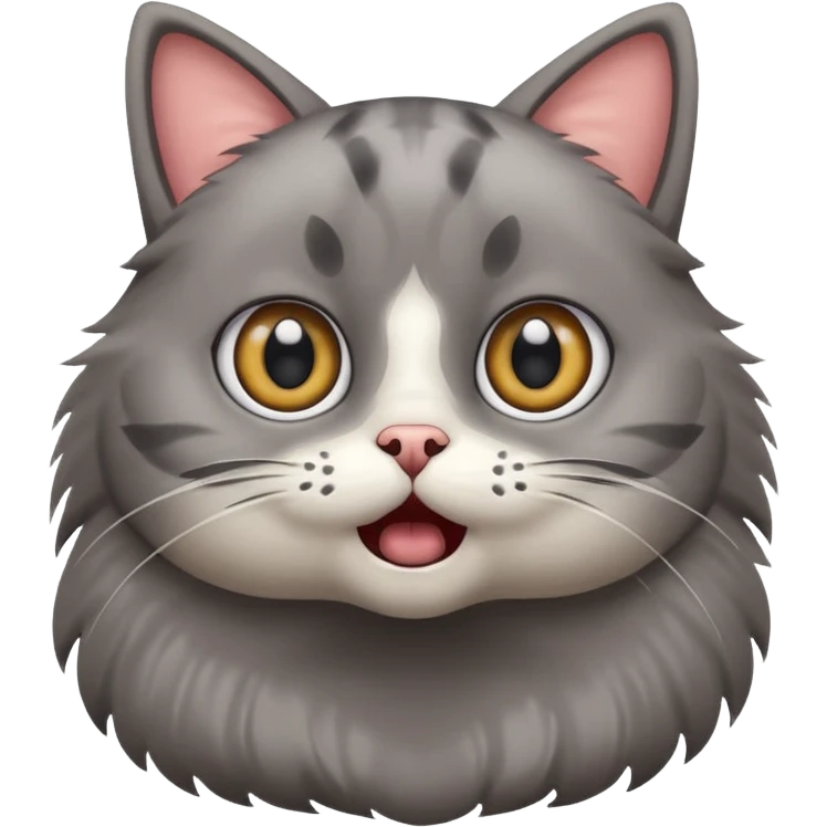Un chat choqué sur réaction  emoji
