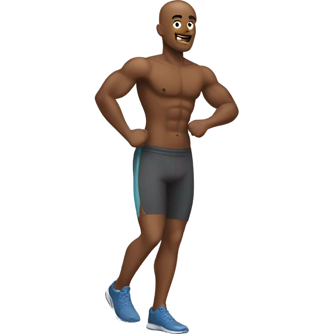 workout man with inner thigh excercise emoji