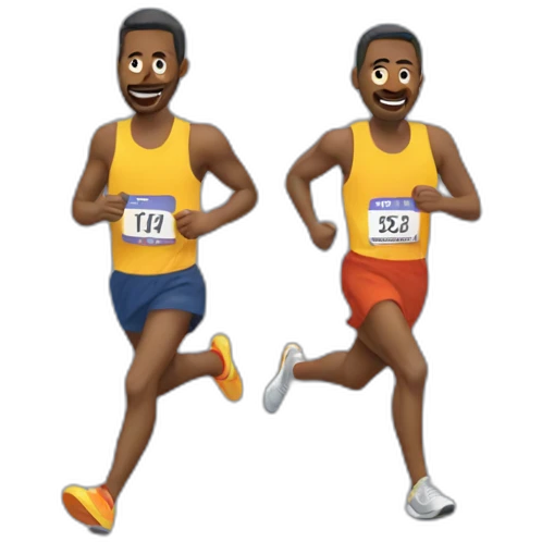 two man running a marathon emoji