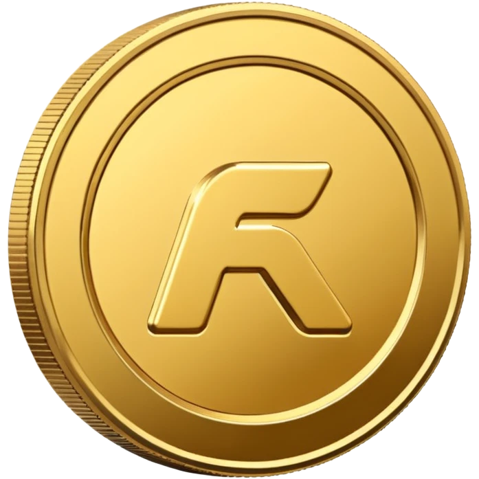 coin placed on its side at a 45-degree angle emoji