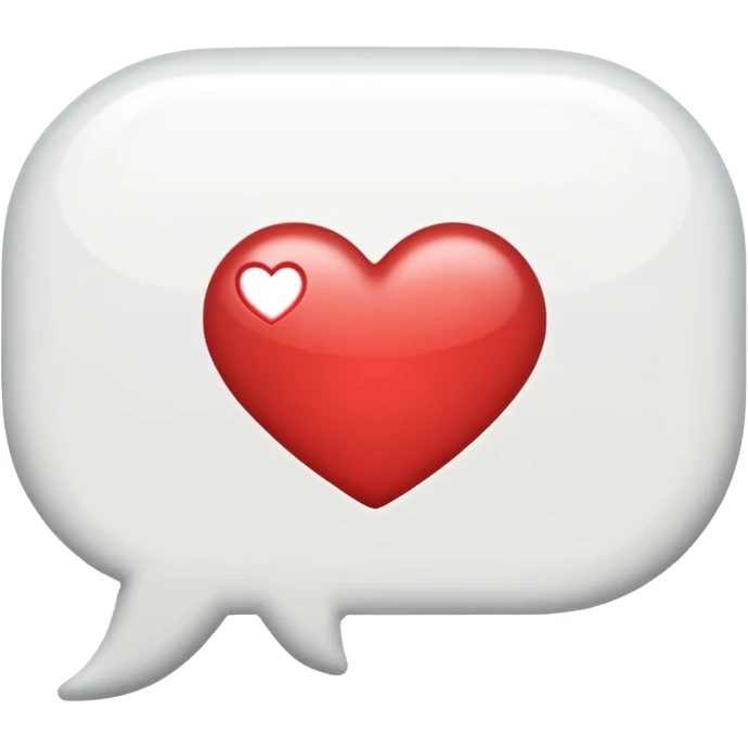 speech bubble with a heart inside emoji