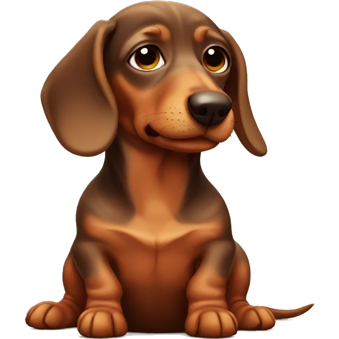 Sleepy dachshund  emoji