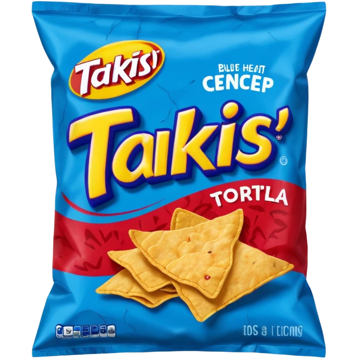 takis blue chips bag
 emoji