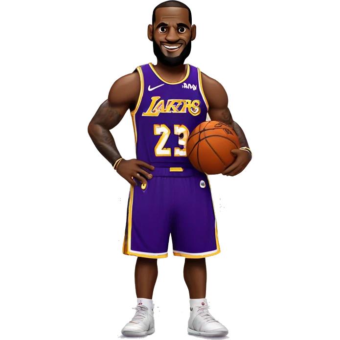 Lebron James in a laker jersey emoji