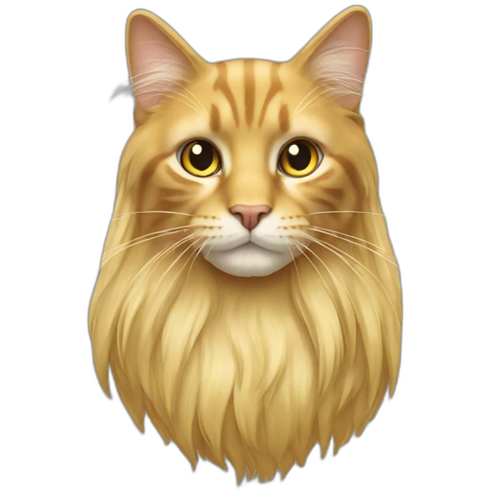 gold-long-hair-cat emoji