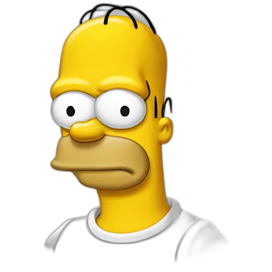 Hommer Simpson White à béer  emoji