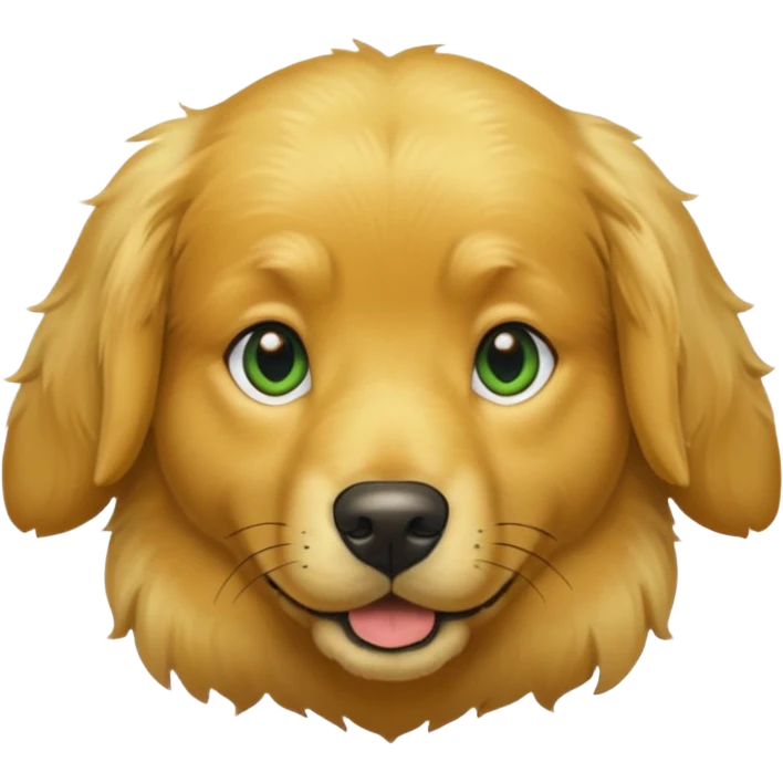 green dog extra furry golden retriever emoji