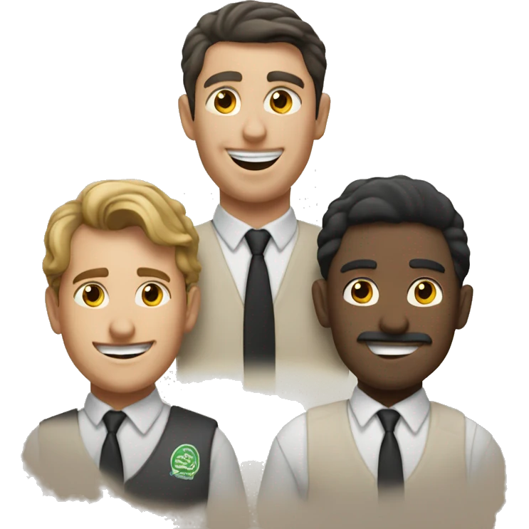 3 amigos doing the best work together emoji