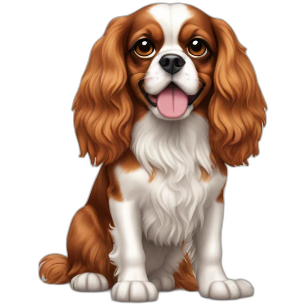 dog Cavalier King Charles Spaniel full height emoji