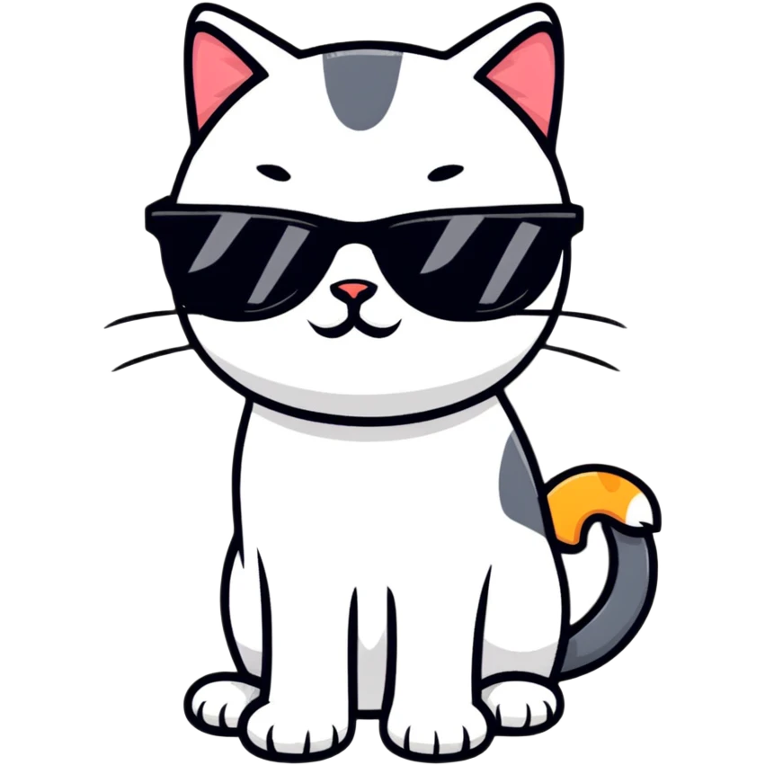 Cat with sunglasses emoji