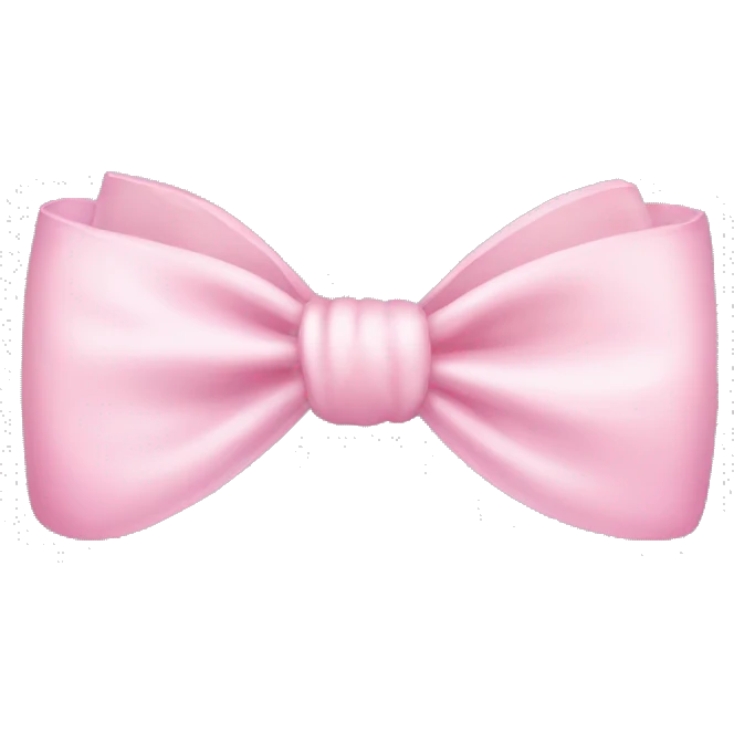 Baby pink bow emoji
