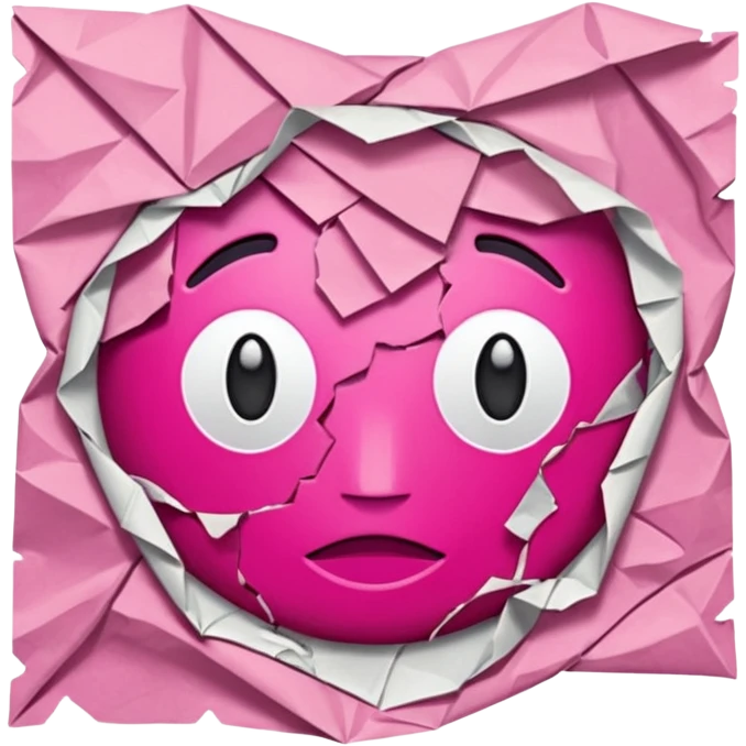 mac os mixed papers skeuomorphic pink emoji