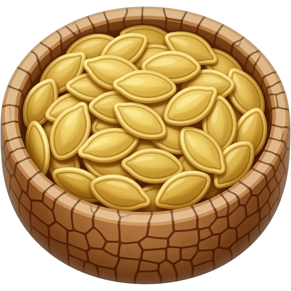 pumpkin seeds in a bowl emoji