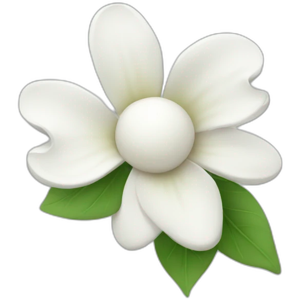 white flower mascot emoji