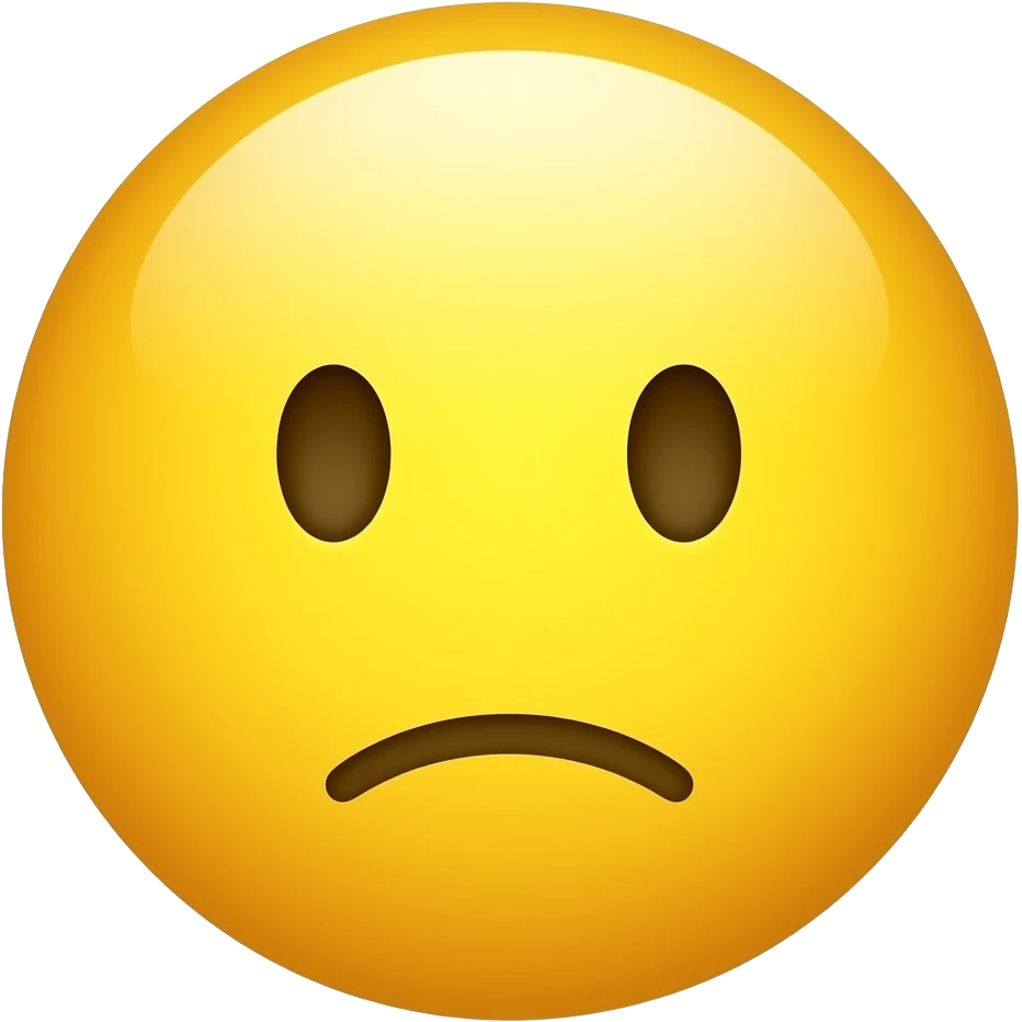 verry round yellow face emoji who is questioning himself emoji