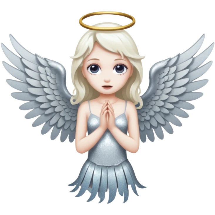 Glitter fallen angel emoji
