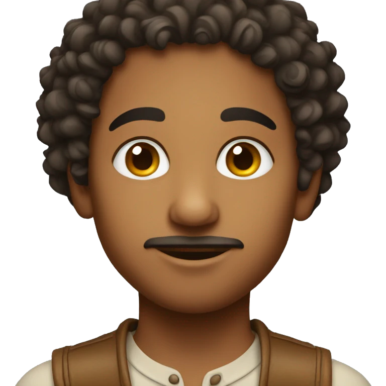 short, curly haired indian emoji