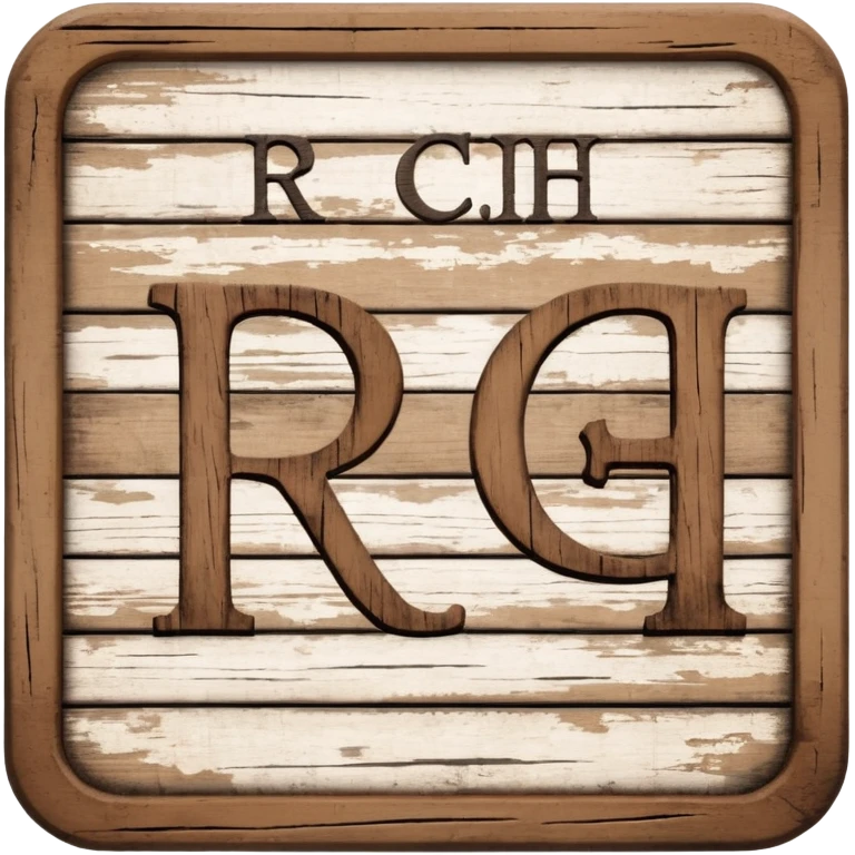 a sign with the word "RCH" written on it in capital letters emoji