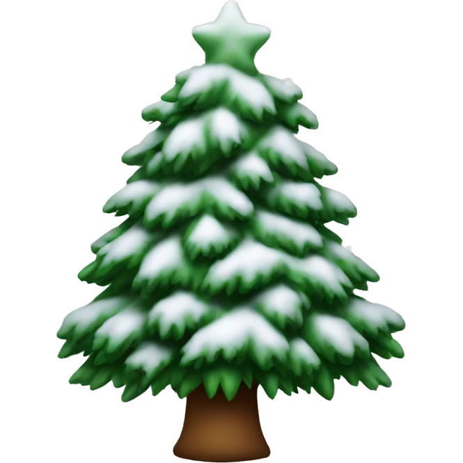 A Christmas tree with snow  emoji