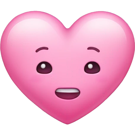 Cute pink heart emoji