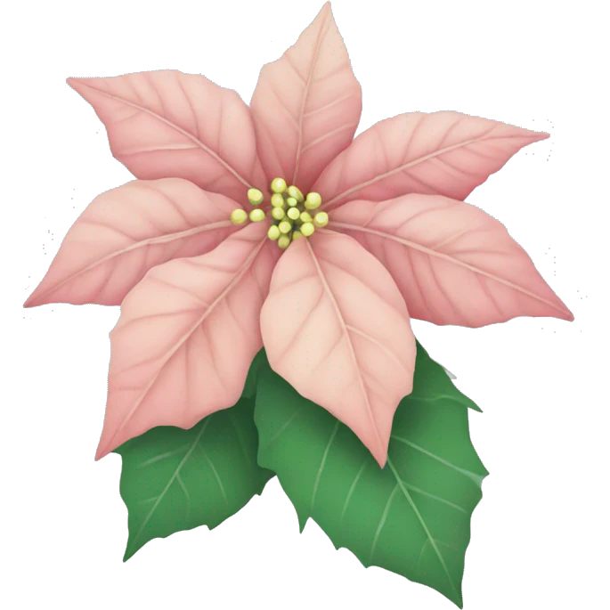Pastel poinsettia emoji