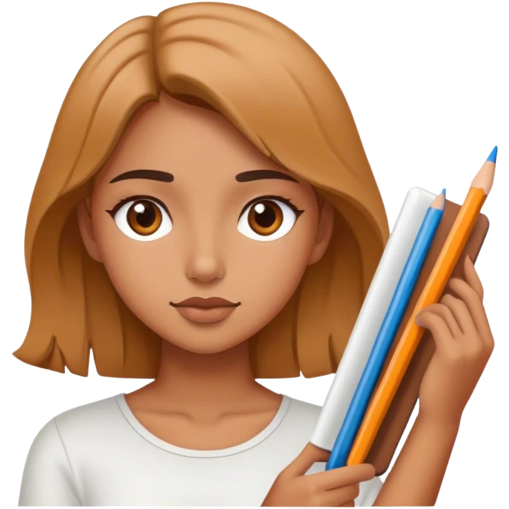 Artist girl of drawing  emoji