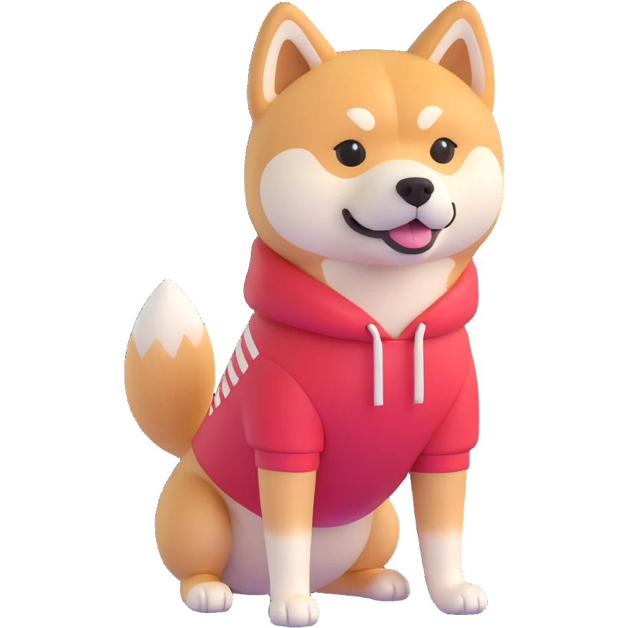 shiba inu at gym emoji