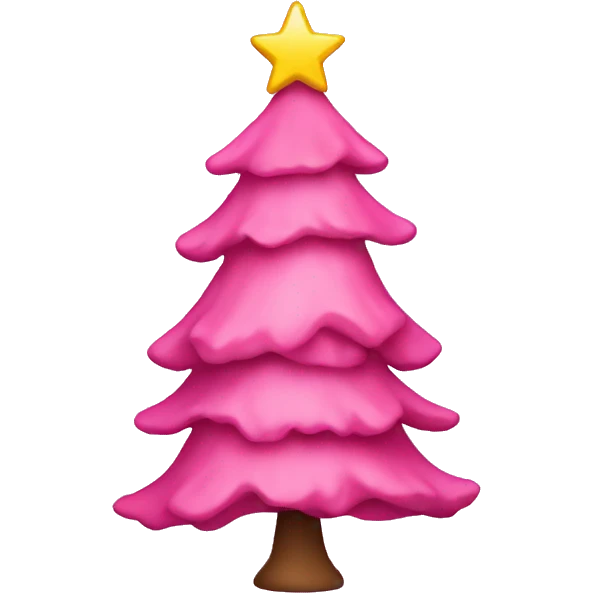 Pink Christmas tree emoji
