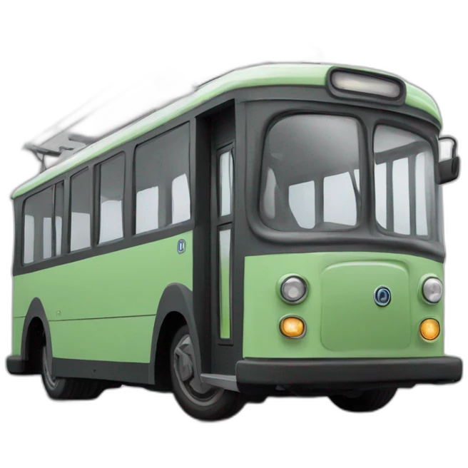 Trolleybus with a member emoji