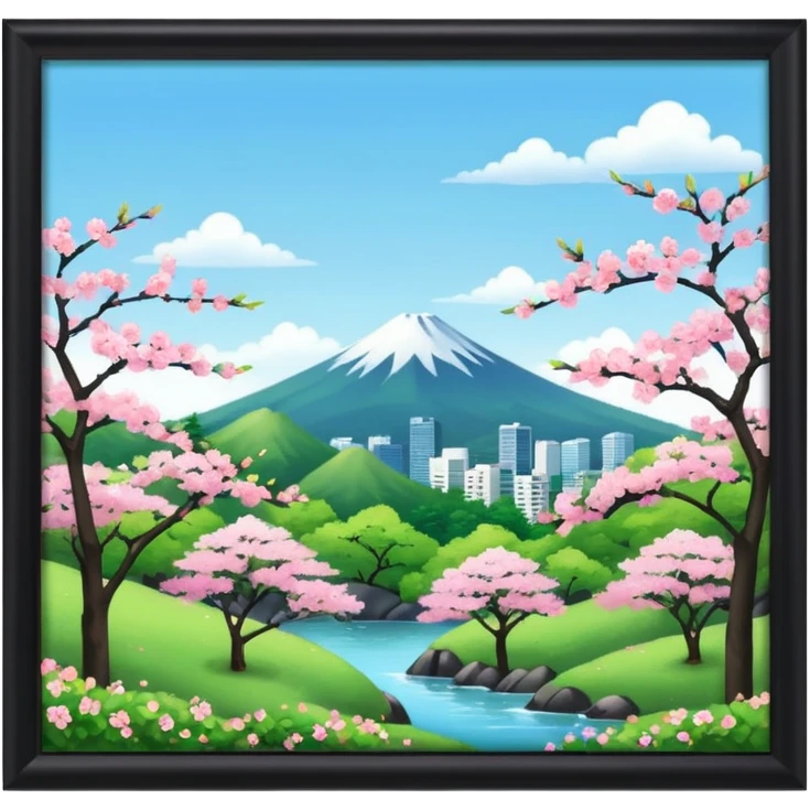 japan  trees nature pink the corner of the screen emoji