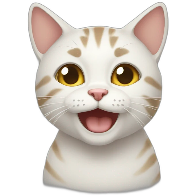 A cat crying with happiness emoji