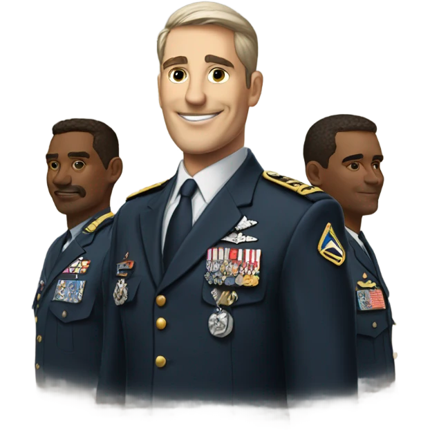 Commander with his squadron leaders  emoji