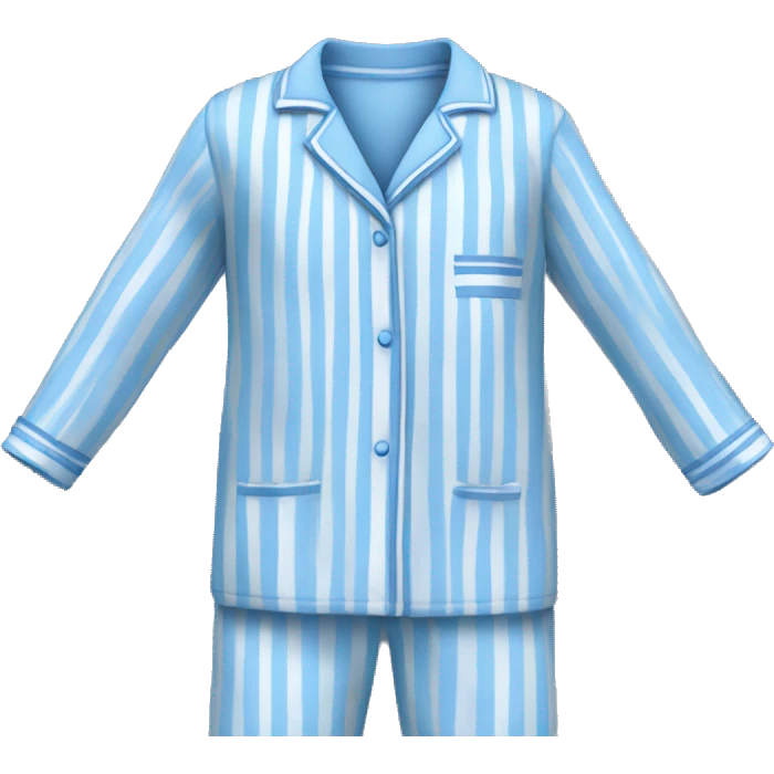 Pajamas blue  with white stripes emoji