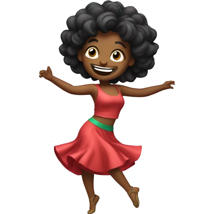 Aceitunita feliz bailando emoji