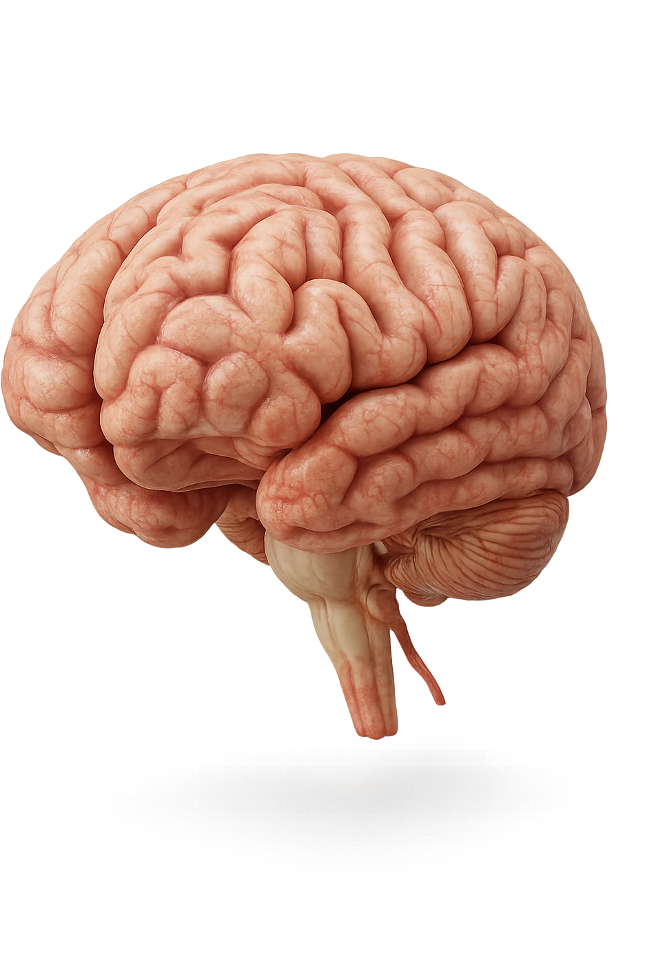 cervello umano anatomico in 3d, iperrealistica in 3d emoji