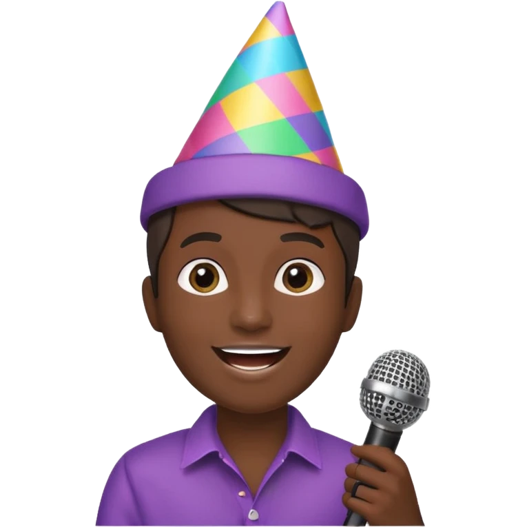 microphone for group karaoke with people emoji