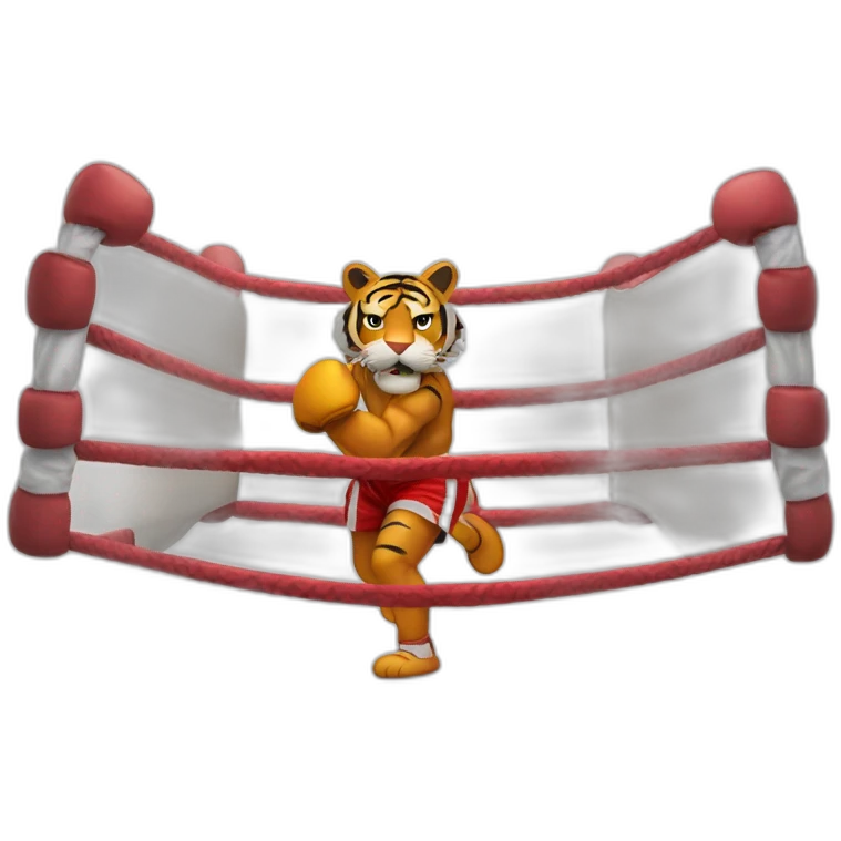 boxing ring Tiger  emoji