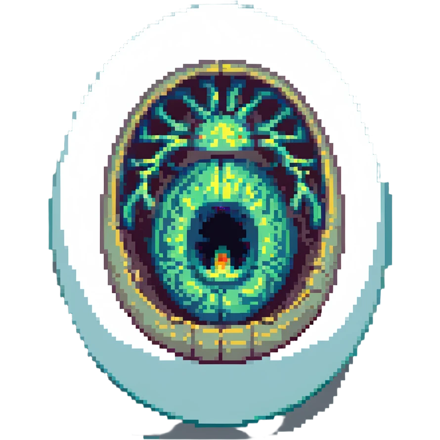 cranial, eye, MRI, SCAN, egg, embryonic, inside of glass egg, alien, eerie, otherworldly emoji