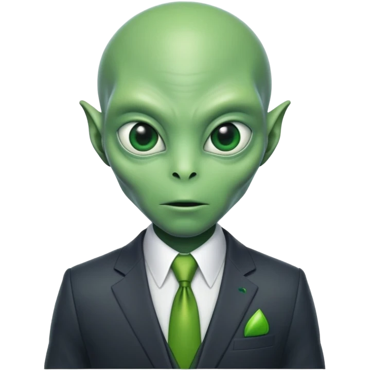 alien in a suit emoji