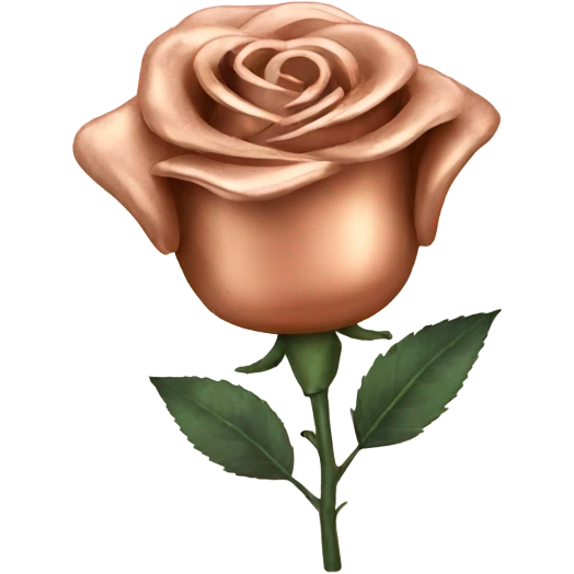 Rose gold happy new year emoji