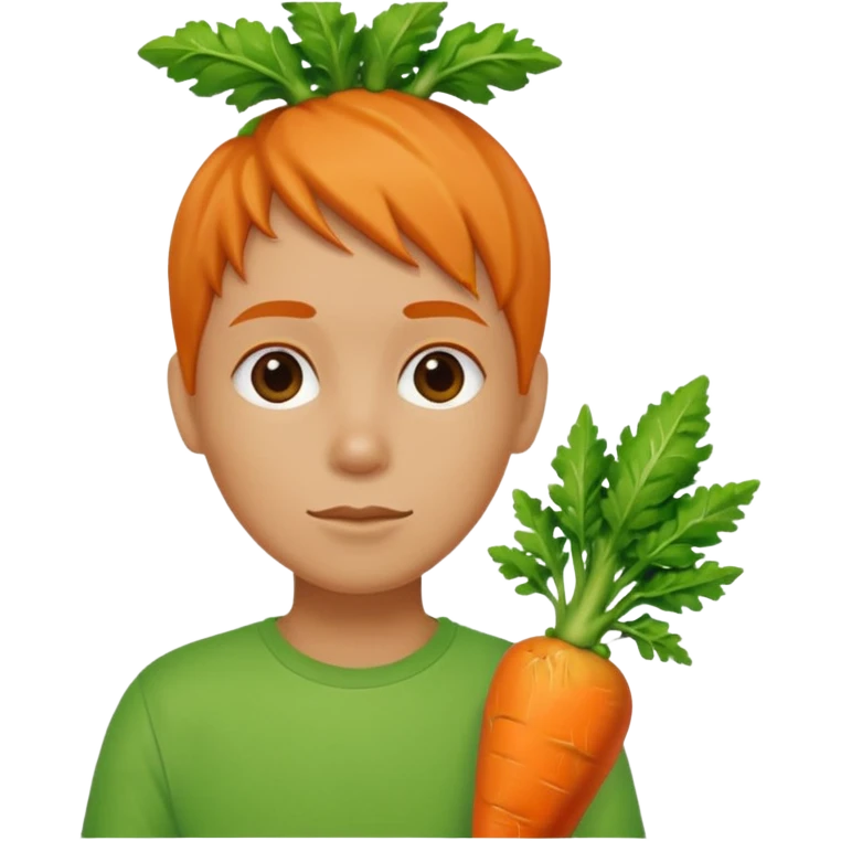 green carrot with shirt emoji