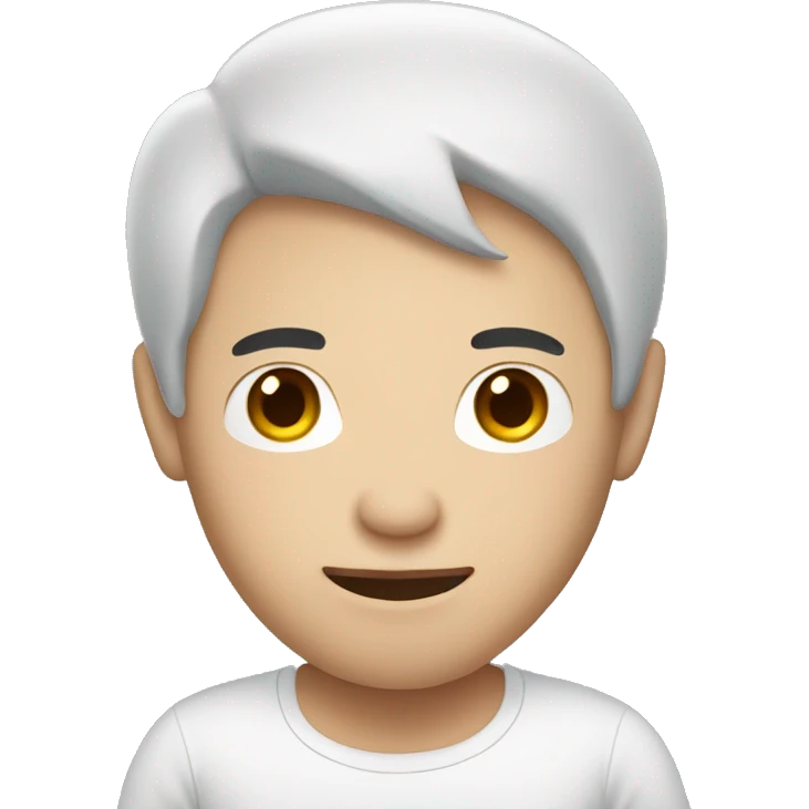 white skin asian man holding pillow emoji