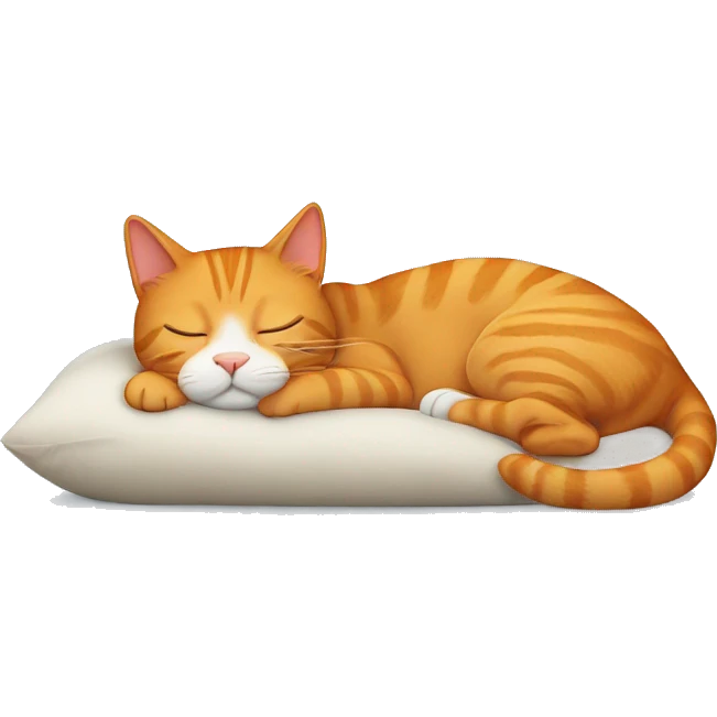 Sleeping ginger cat  emoji