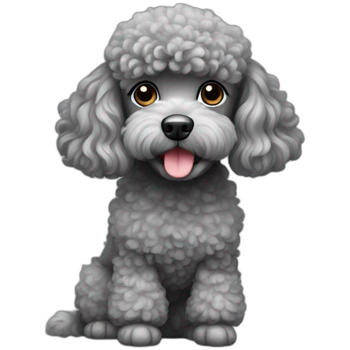Gray poodle emoji