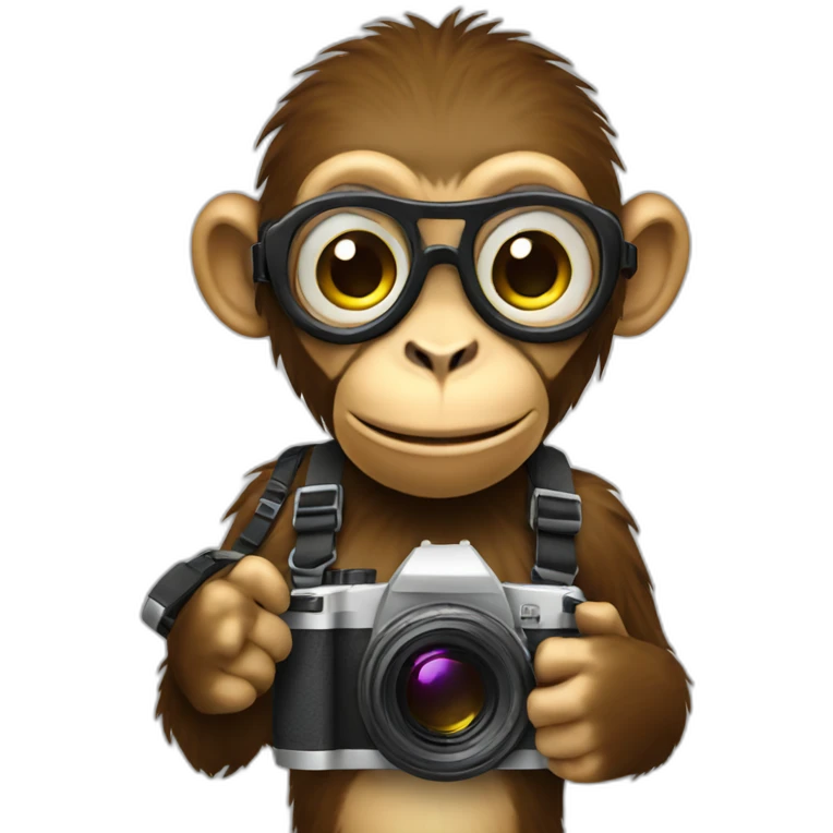 monkey coder with camera emoji