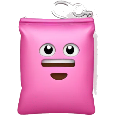 Small pink zip lock bag emoji