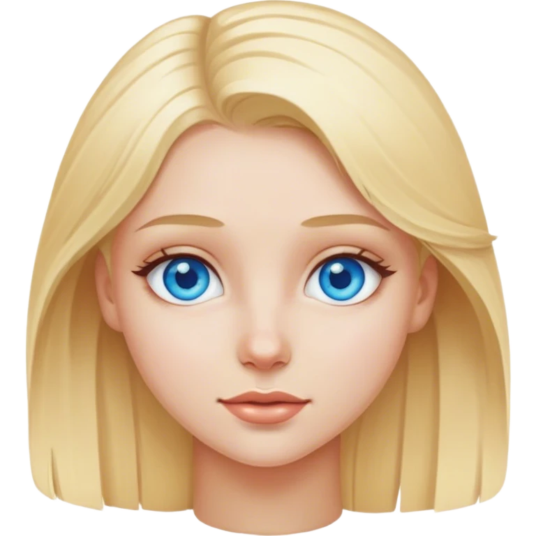 blonde girl with blue eyes emoji