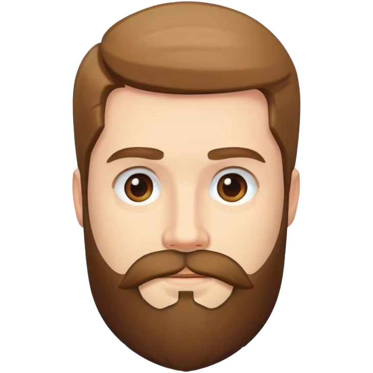 man with beard and straight hair emoji